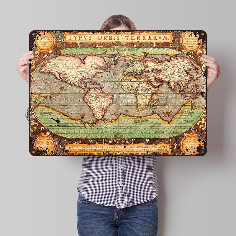 World Of Retro Gaming - Old Map of the World Printed