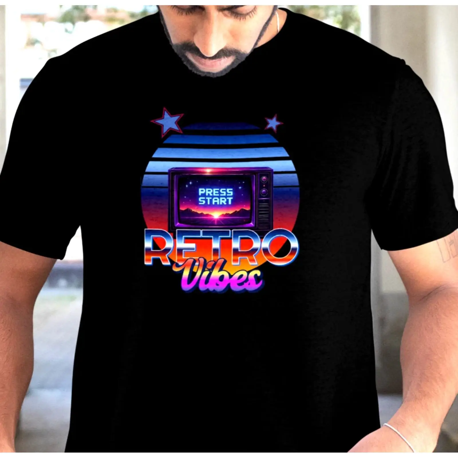 Retro Gaming Neon T Shirt 80s  - đánh giá và giá Retro Gaming Vibe