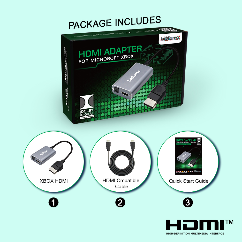 Bitfunx HDMI™ Adapter for XBOX - đánh giá và giá Retro Gaming Cable
