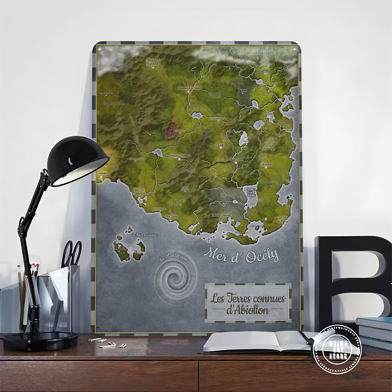 Abiollon World Map Metal Poste - đánh giá và giá World Of Retro Gaming
