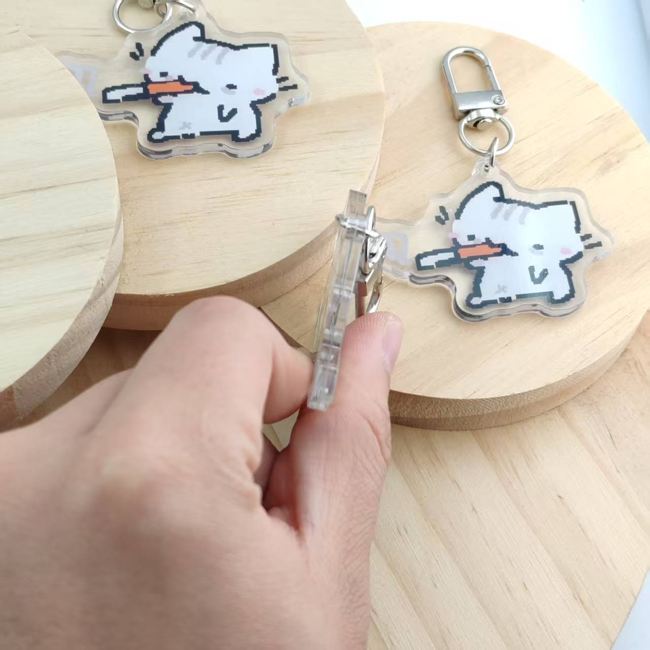2d Flat Pixel Cat Keychain - G - đánh giá và giá Retro Gaming Vibe
